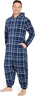 CityComfortOnesies for Men and Teens, Loungewear Fleece Pyjamas Men All in One Jumpsuit Nightwear
