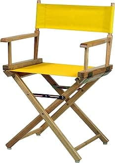 Casual Home Director's Chair, Beech, Gold, 18"-Classic Height