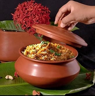 Clay Handi for Cooking & Dahi – Perfect for Gas Stove & Open Flame | Natural, Handmade Indian Clay Pot | Large Clay Handi for Dahi | Traditional Clay Cooking Pot | Made in India