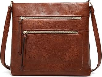 DOB SECHSSoft PU Leather Crossbody Bags for Women, Cross Body Bag with Multiple Pockets, Adjustable Strap, Perfect for Daily Use