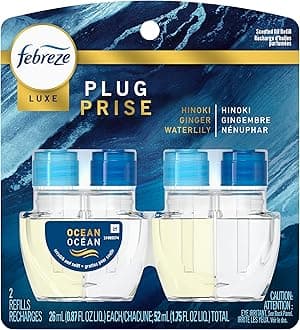Febreze Plug in Air Fresheners, Ocean, Odor Eliminator for Strong Odors, Scented Oil Refill (2 Count)