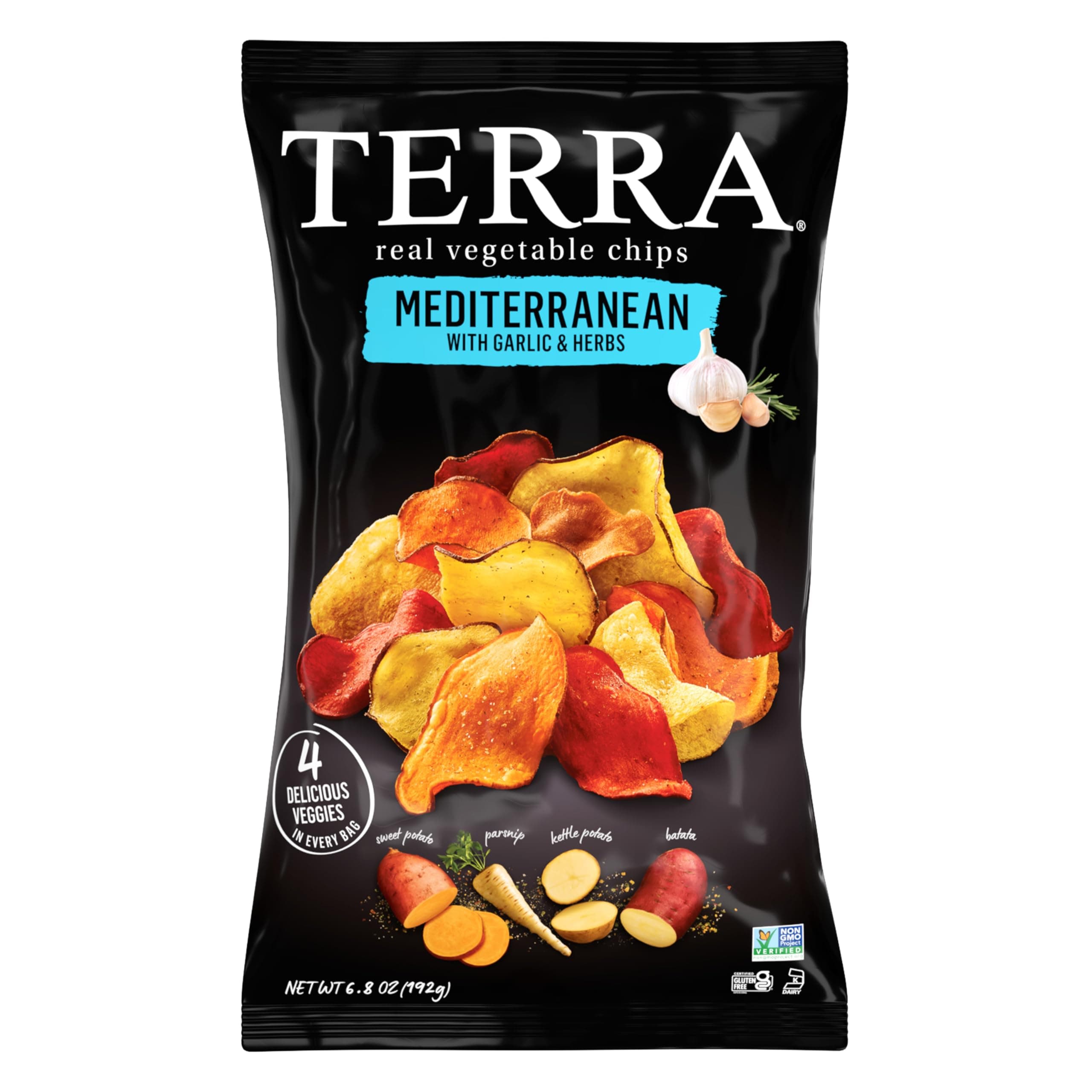 Terra Vegetable Chips, Mediterranean Garlic & Herbs Vegetable Chips, 6.8 Oz