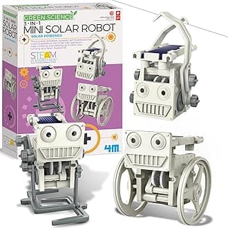 4M Engineering Solar Robot – Build and Power a Moving Robot Using Solar Energy – Learn STEM & Eco Engineering with Hands-On DIY Kit – No Batteries Required – Ideal for Ages 8+