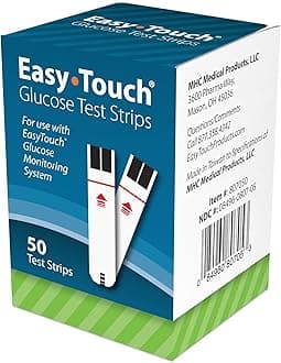 EasyTouch Glucose Test Strips - (50 per Box)