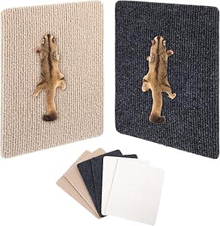 6Pcs Sugar Glider Toys, Sugar Glider Mat, Self-Adhesive SugarGlider Cage Accessories for Sharpening Claws, Small Pets Enrichment Toys for Wall or Furniture