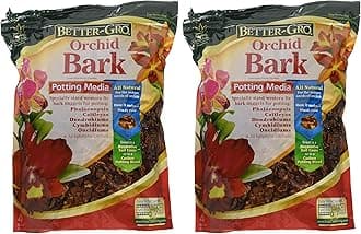 Orchid Bark-Premium Grade Orchid Potting Medium for Potting,Repotting,Root Development,and Water Retention,Ideal for Phalaenopsis,Epiphytic Orchids,and Tropical Plants-4 Quarts,(Pack of 2)
