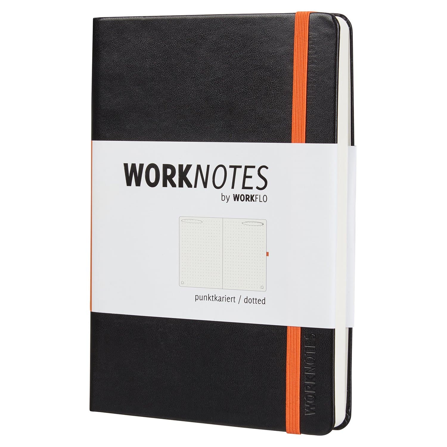 Worknotes A5 Dotted Notebook – The Notebook for creatives and Creators from Workflo, 192 Perforated Pages, 100 GSM, hardcover, Black
