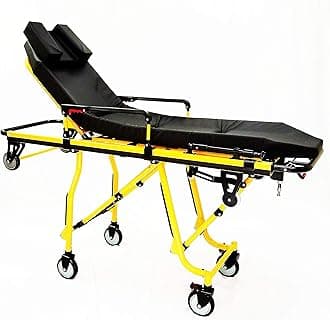 MS3C-200S Professional Ambulance Stretcher, IV Pole, One Man Vehicle Loading, Collapsable Side Rail, Weight Capacity 350 lbs