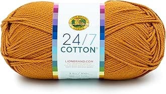 Lion Brand Yarn (1 Skein) 24/7 Cotton® Amber