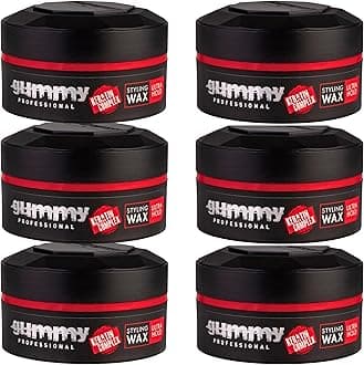 Gummy Professional Ultra Hold Hair Styling Wax - Ultra Hold Hair Wax - Shiny Effect Wax - 150ml (Pack of 6)