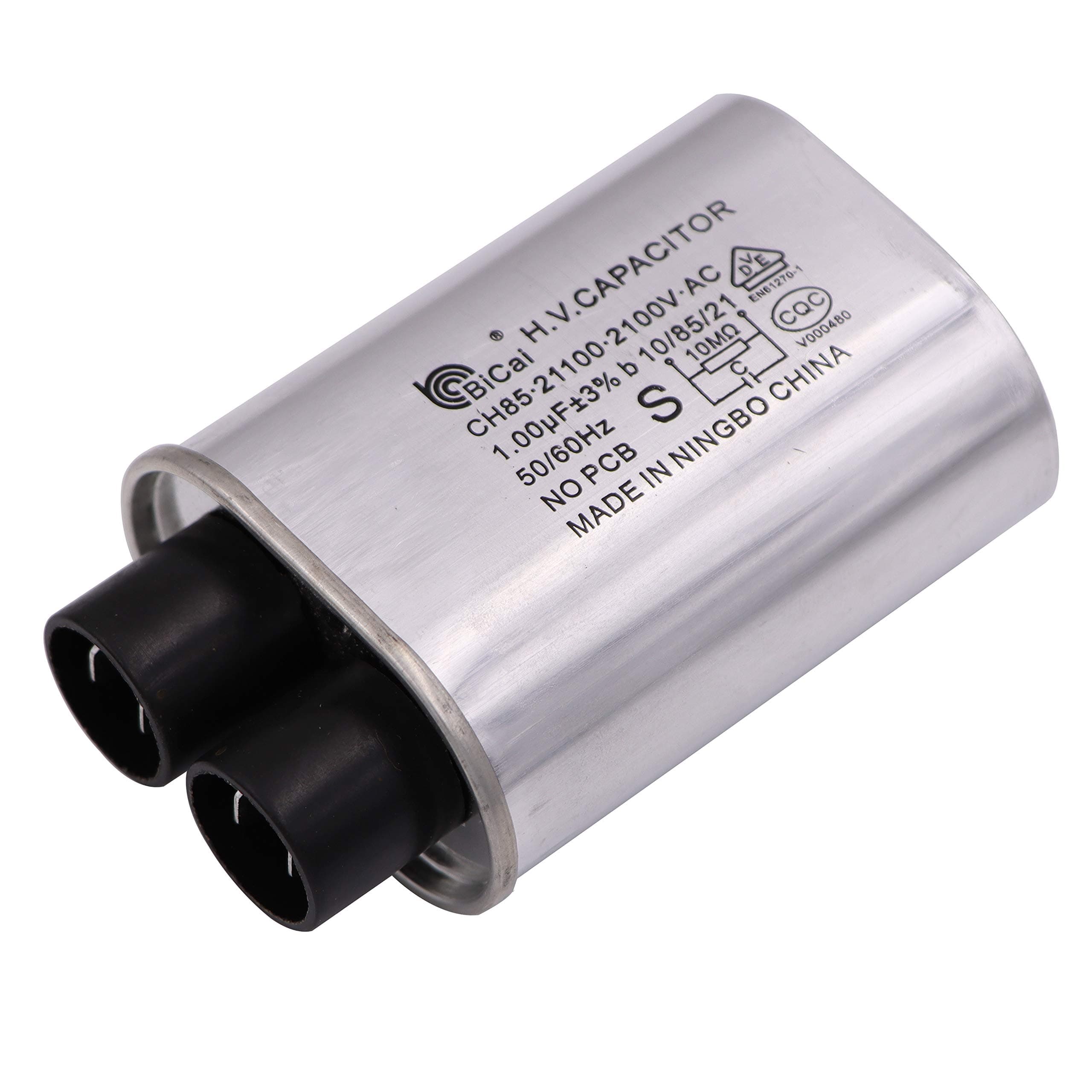 Meter Star Microwave Capacitor Replacement 2100V 1.00uf Compatible with 99% of Household Microwave Oven Brands,Connect Pin 1/4" Standard Terminal
