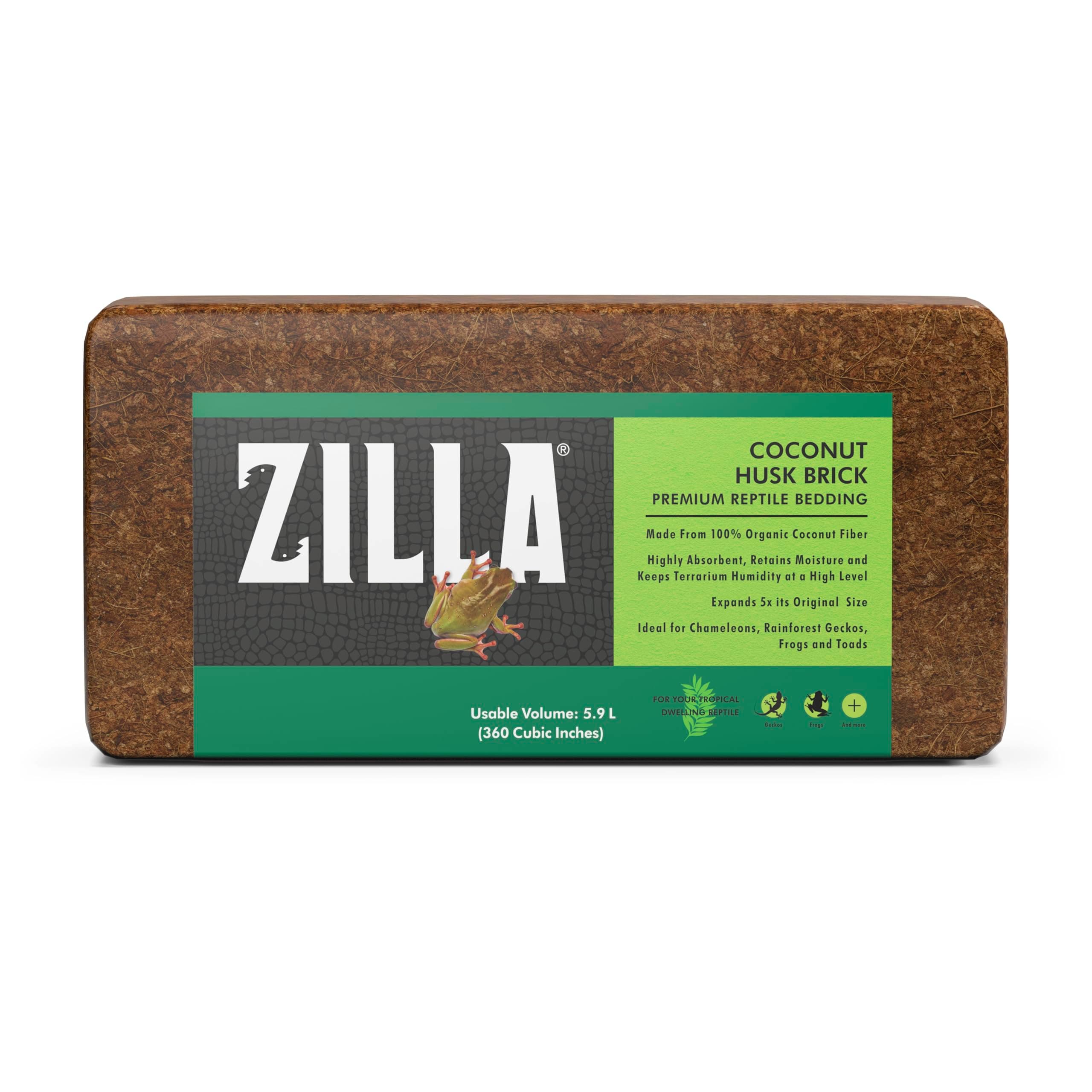 Zilla Reptile Terrarium Bedding Substrate Coconut Husk Brick