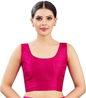 Studio Shringaar Readymade Art Women's Sleeveless Silk Blouse