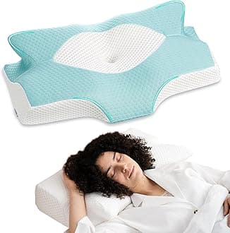 Cervical Memory Foam Pillows for Neck and Shoulder Pain, Neck Pillow for Sleeping, Side Sleeper Pillows for Adults, Ergonomic Orthopedic Sleeping for Back and Stomach Sleepers (Medium Firm)