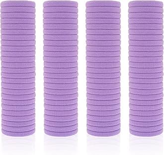 100 Pack Seamless Hair Ties for Women Girls Ponytail Holders for Thick Hair (purple)