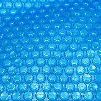 Round 6FT Thermal Solar Blanket for Swimming Pool Heavy Duty 16 Mil Floating Spa Blanket and Trimmable Hot Tub Bubble Insulating Cover for Hot Tubs Inground Pools Insulating Solar Heating, Blue