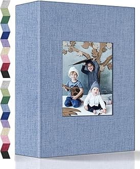 Popotop Photo Album 4x6-200 Photos Photo Books with 200 Horizontal Pockets,Linen Cover Albums for Family Wedding Anniversary Baby Vacation Pictures
