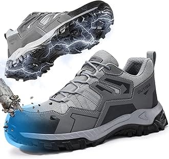 Steel Toe Shoes for Men Work Safety Shoes Industrial Construction Shoes Mid Cut Industrial Boot Work Sneakers Comfortable Lightweight Safety Shoes for Work