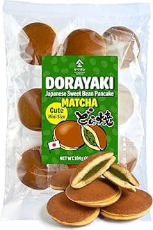 YAMASAN KYOTO UJI Dorayaki Japanese Matcha Sweet Bean Paste Pancake, Traditional Japanese Wagashi Sweets, Cute Mini Size, Matcha Candy, Individually Wrapped, Made in Japan 184g(6.49oz)