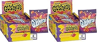 Betty Crocker Gushers Flavor Mixers Fruit Flavored Snacks 8 Count (Pack of 2)