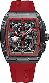 Waterproof Chronograph Sport Rectangle Watch for Men, with Auto Date Women Quartz Wrist Watches, Colorful Silicone Band