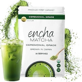 (Ceremonial-Grade (premium 1st harvest), 60g (60ml)) - Encha Organic Matcha (Ceremonial-grade, premium 1st harvest, 60g60ml)