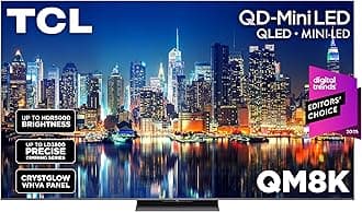 85 Inch Class QM8K Series | Mini LED QLED 4K HDR | 85QM8K, 2025 Model | 120HZ-144HZ Anti Reflective Wide Angle Screen Smart Google TV Dolby Atmos | Voice Remote Alexa Gaming Streaming Television