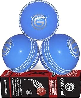 Soft Rubber Cricket Ball for Practice | Outdoor & Indoor Practice Cricket Ball with Core & Stitched Seam | Realistic Feel, True Bounce & Swing for Practice, Honing Skills & Family Fun