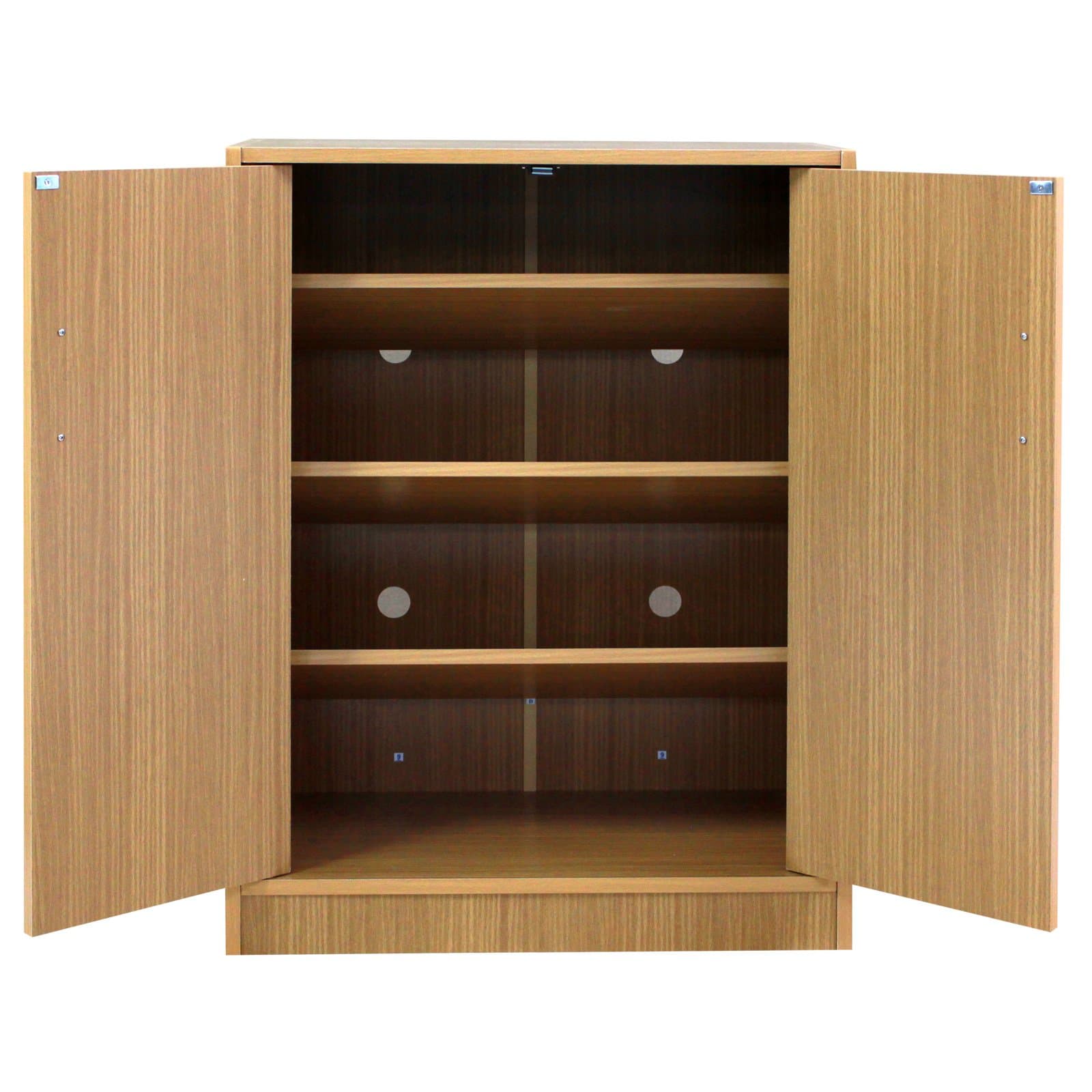 Absolute Deal Shoe Storage Unit with 2 Doors and 3 Shelves, Wood, Beech, 60 x 30 x 80 cm