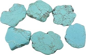 COIRIS 20pcs Turquoise Gemstone Big Irregular Shape Chips Stone Loose Beads for Jewelry Making (ZS-1134-M)