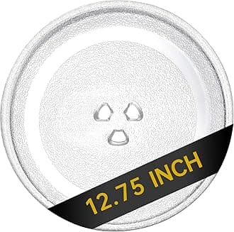 12.75" Microwave Glass Turntable Plate, 12.75" / 32.4cm Microwave Tray Replacement Glass Plate, Glass Tray Replacement for LG, GE, Magic Chef, Hotpoint, Panasonic, Kenmore, etc