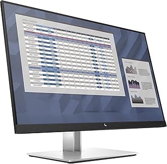 EliteDisplay E27 G4 27 Inch IPS LED Backlit Monitor, FHD 1920 x 1080, Blue Light Filter, HDMI, VGA, DisplayPort, Black