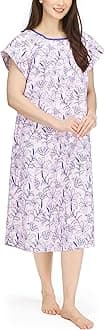 NY Threads Hospital Gown, 100% Microfiber Patient Gown (2XLarge-3XLarge, Vines - Pink)