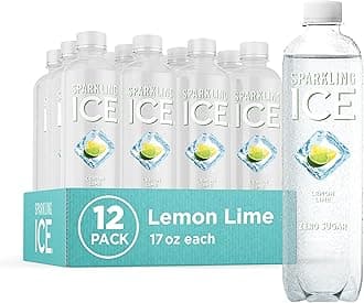 Lemon Lime Sparkling Water, Zero Sugar Flavored Water, with Vitamins and Antioxidants, Low Calorie Beverage, 17 Fl Oz (Pack of 12)