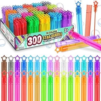 300 Pack Mini Star Bubble Wand Party Favors for Kids