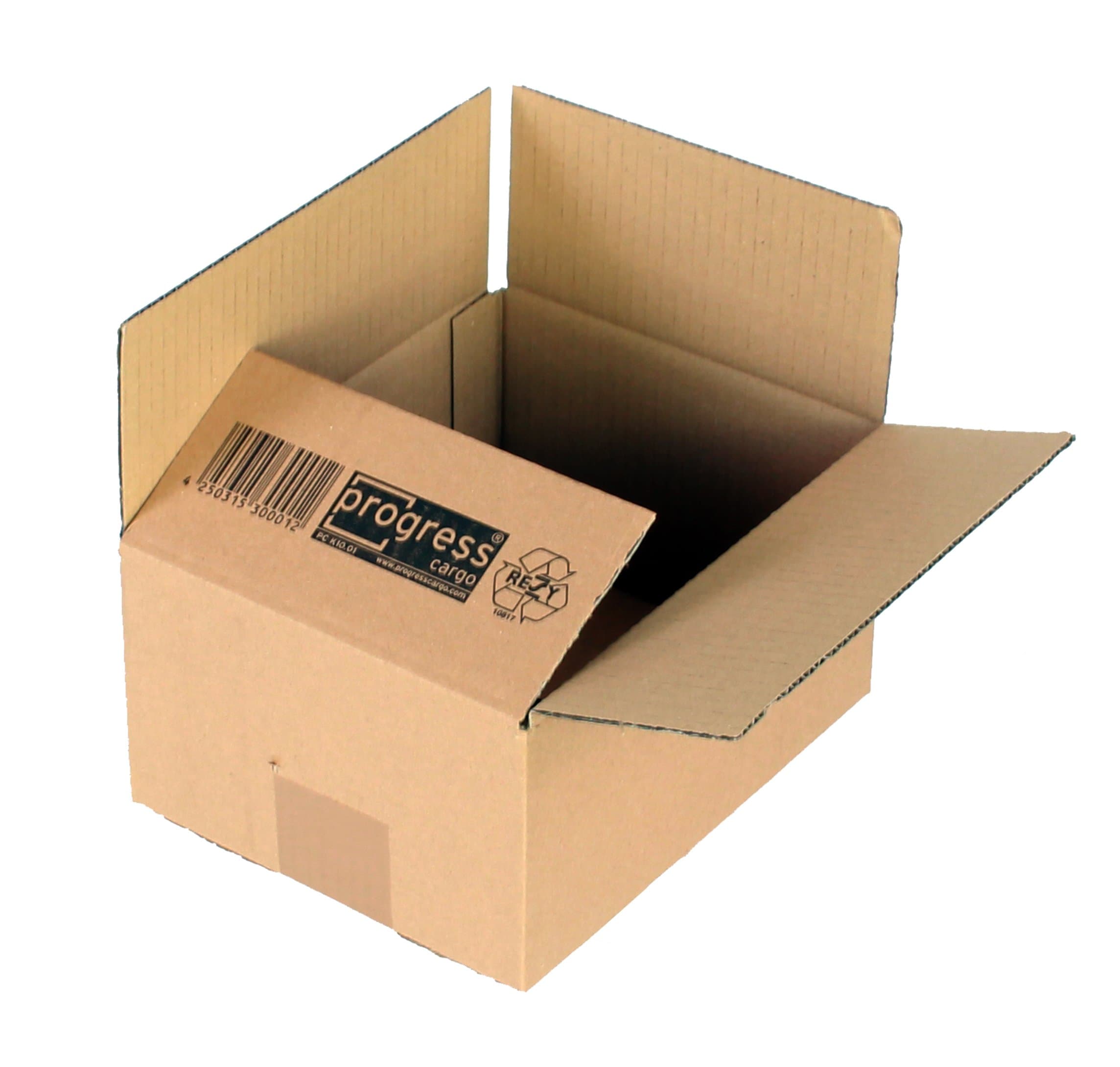 ProgressCargo PC K10.01 Corrugated Cardboard Folding Box / 1 Corrugation/DIN A5+ / 217 x 172 x 110 mm/Pack of 20 / Brown