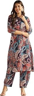 Leriya Fashion Ethnic Co Ord Set | Casual Wear Pant Top Set | Fancy Co-Ord Set | Full Pair Set | Women Kurta Sets Kurtis | Women Kurta Pant Set | Coord Sets for Women