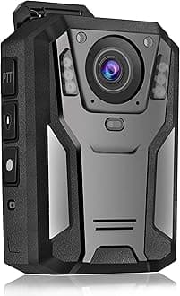 1440P HD Polica Body Camera Build-in 64GB,Body-Worn Camera with 2.0 Inch Display,Night Vision,Security Guards, Portable,Night Vision, Waterproof, Shockproof,Audio，Law Enforcement