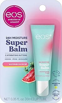 eos 24H Moisture Super Balm - Watermelon Frosé, Day or Night Lip Treatment, Made for Sensitive Skin, Lip Balms & Moisturizers, 0.35 fl oz