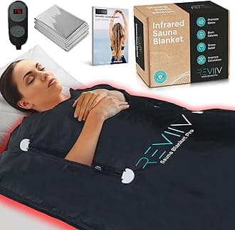 Portable Sauna Blanket with Zipper Arm Holes - 6 ft x 3 ft Far Infrared Sauna Blanket for Detoxification with 10x Bonus Thermal Wraps - Infrared Saunas for Home, 113-176℉