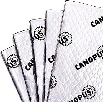 Canopus Professional Car Sound Deadening Self Adhesive Mat 80 Mil, 5 Sqft, Pack Of Sheets, Butyl Deadener Mat, Audio Dampening Material For Trunk, Door, Floor And Ceiling, Silver