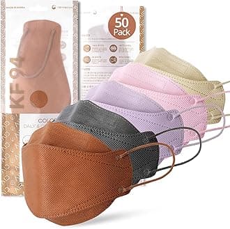 AIRAID-KF94 [Individually Wrapped] - Made in Korea, 3D Multicolor Packs, Face Protective Mask, Adult and Older Teens (Multicolor-50P)