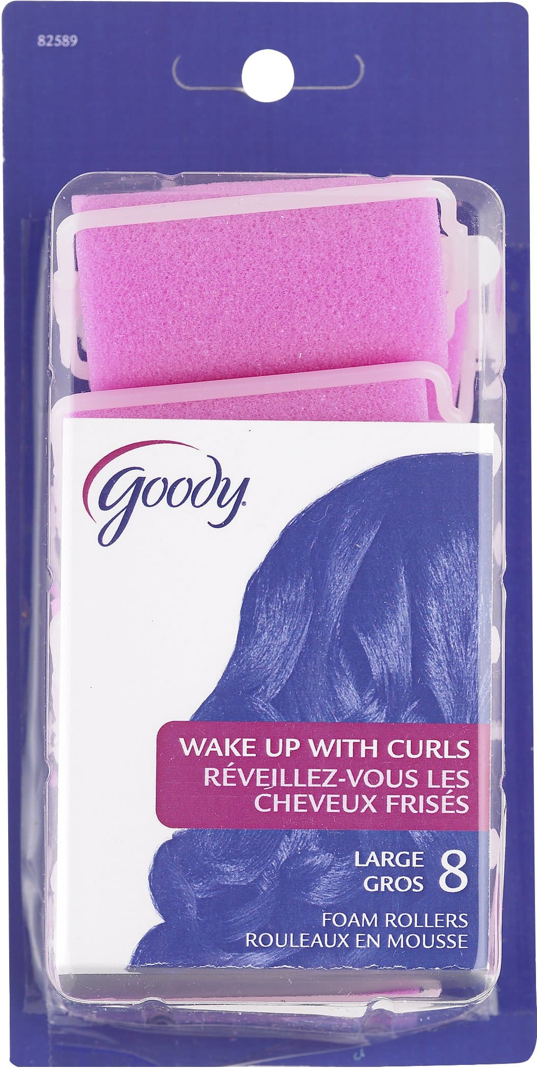 Goody Styling Essentials Hair Roller Foam, 8 Count (Pack of 3) (Colors may vary)