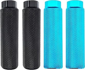 2 Pairs Aluminum Alloy Bike Pegs for Mountain Bike Cycling Rear Stunt Pegs Fit 3/8 inch Axles