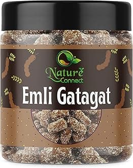 Nature Connect Imli Gatagat Candy 250 gm | Sweet and Sour Tamarind Candy | Tamarind Emly gatagat Candy | Khatta Meetha Chulbuli Imli/Twisted Emly Candy [Jar Pack]