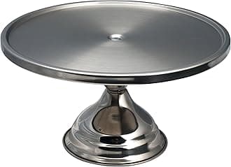 Dynore Stainless Steel Cake Stand, Silver