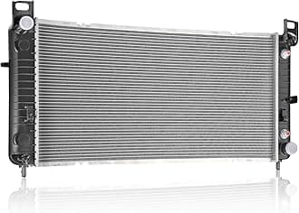 34" Core Radiator Complete Assembly Compatible with 2005-2013 Silverado 2500 5.3L 4.8L 1999-2004 Silverado 2500 6.0L 2423