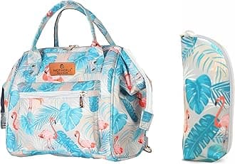 Motherly Mini Diaper Bag for Mothers for Travel, Small Maternity Handbag for Newborn Baby, Mothers Travelling Bag, Multiple Pocket Water Resistant Baby Bag(Flamingo)