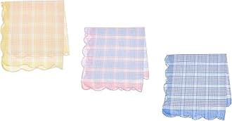 Kuber IndustriesKuber Industries 100% Cotton Women's Handkerchief Set of 12 Pcs (Checks Design 30 * 30 cm) -KU68 (CSKT623)