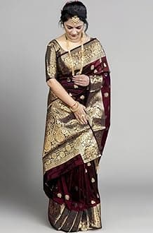 Avantika Fashion Women's Kanjivaram Soft Semi Silk Banarasi Sarees With Blouse Piece.